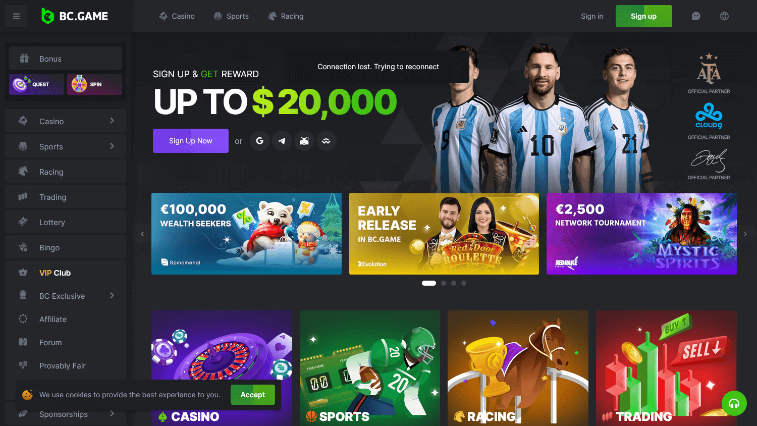 BC.Game Casino Desktop screenshot